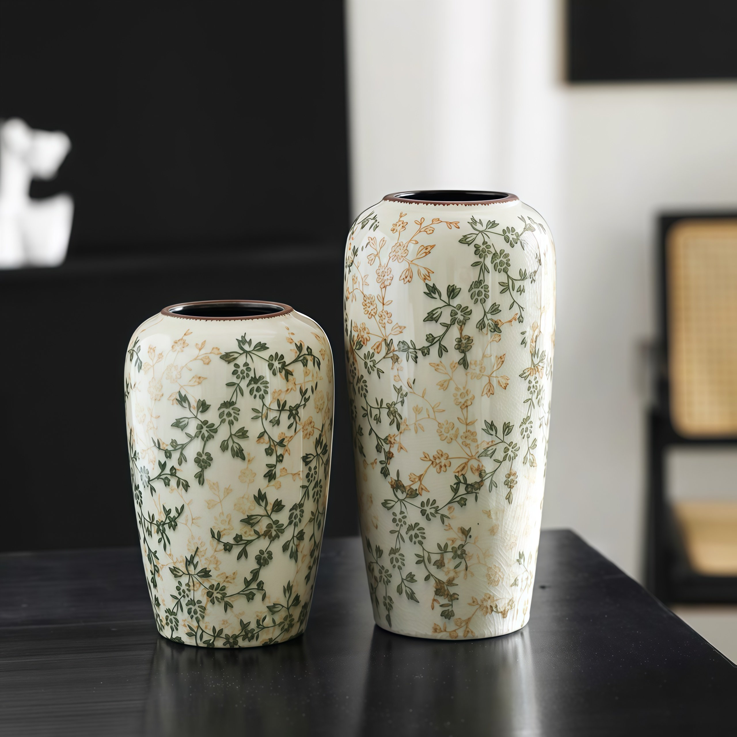 花无缺繁花复古陶瓷花瓶摆件装饰客厅水培插花高级感田园风新中式 - 花无缺花艺出品