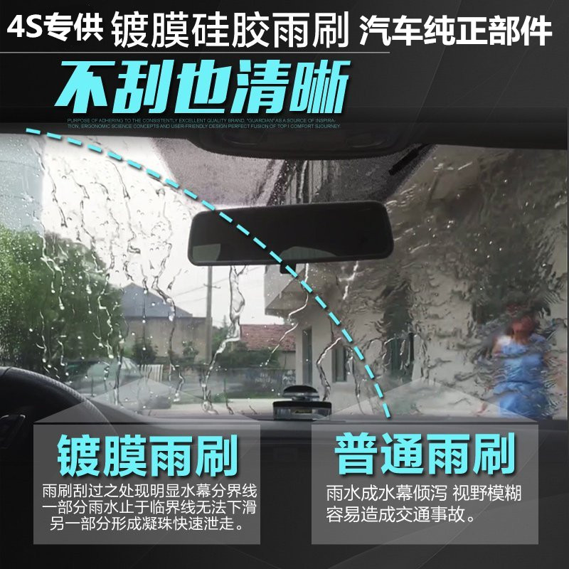 适用于东风标致408雨刷片雨刮片雨刷器雨刮器雨刮条无骨标志408