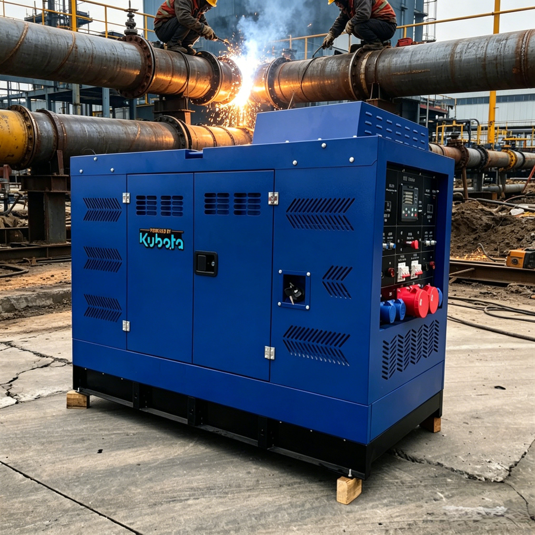 Kubota久保田300A柴油发电电焊机 焊接发电机 220V110V输出 管道