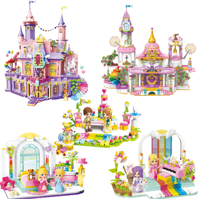 公主城堡别墅皇家学院积木玩具