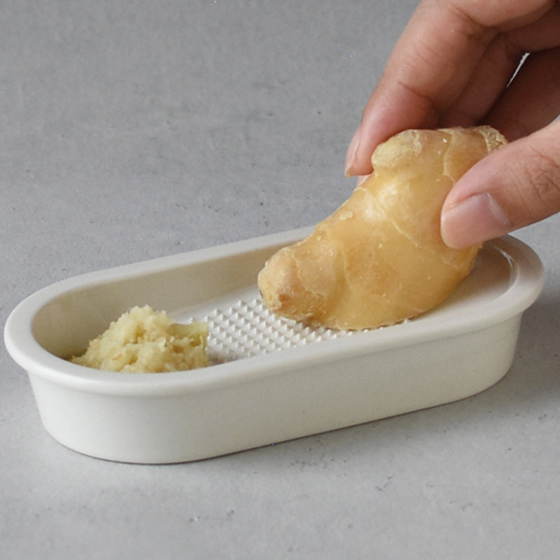 日本进口KINTO陶瓷磨泥碗 姜蒜捣泥神器宝宝辅食研磨碗手动捣蒜器