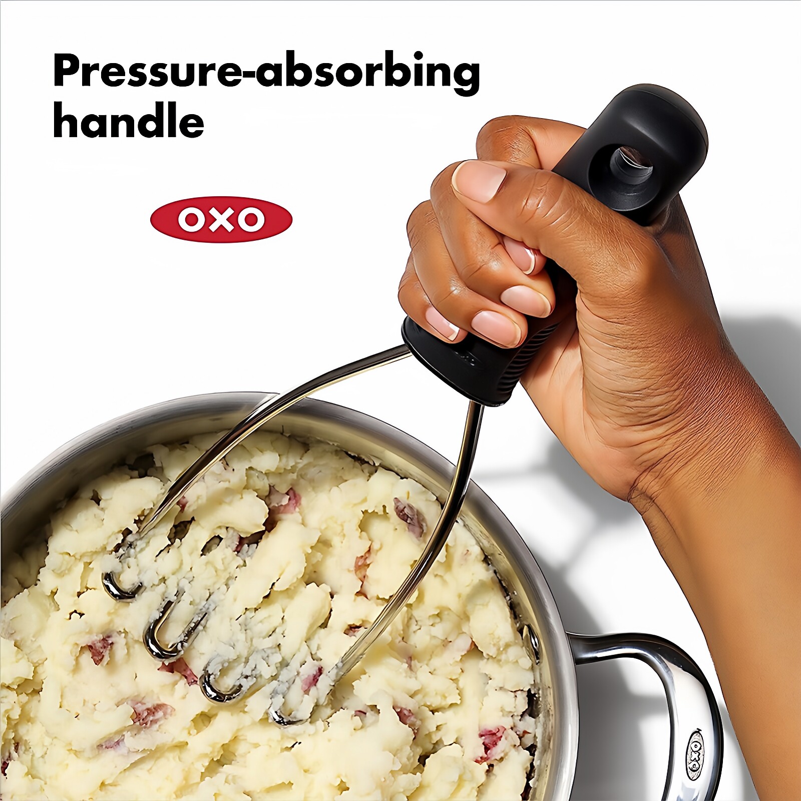 美国OXO厨用不锈钢土豆捣碎器家用马铃薯山药压泥器婴儿辅食捣泥