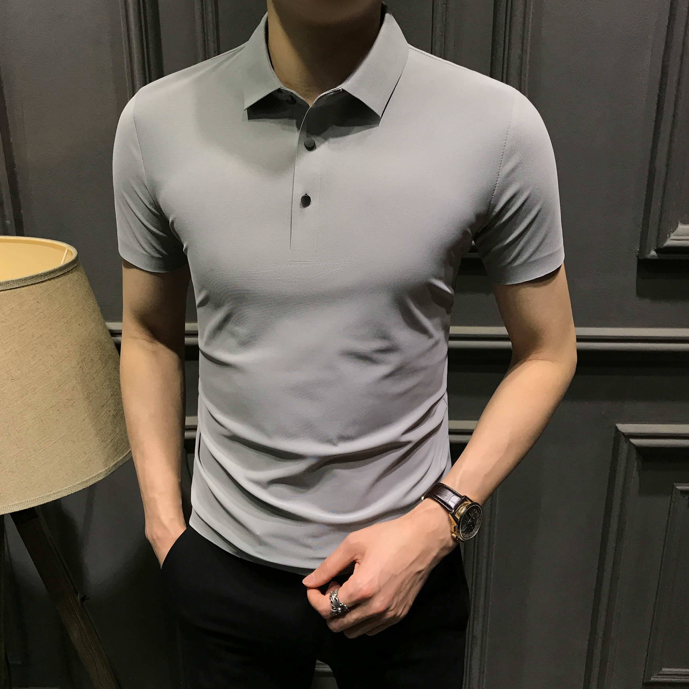 tnnc男士高级短袖Polo衫