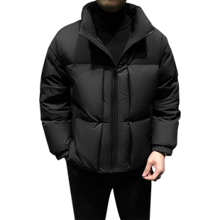 冬季90鸭绒加厚男士羽绒服秋冬2025新款立领爆款外套高端商务男装