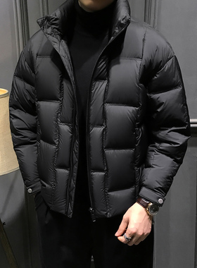 冬季90鸭绒立领加厚羽绒服男2025新款高级外套高级感爆款商务男装