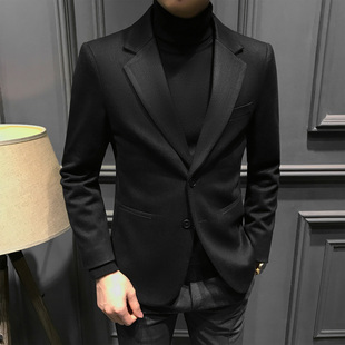 高端男士 外套韩版 西服新款 休闲商务单西痞帅修身 便西 高级西装 秋季