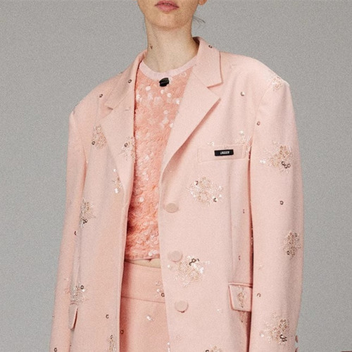 【LACERTA/莱瑟塔 设计师品牌】25春夏新品重工珠绣廓形西服外套