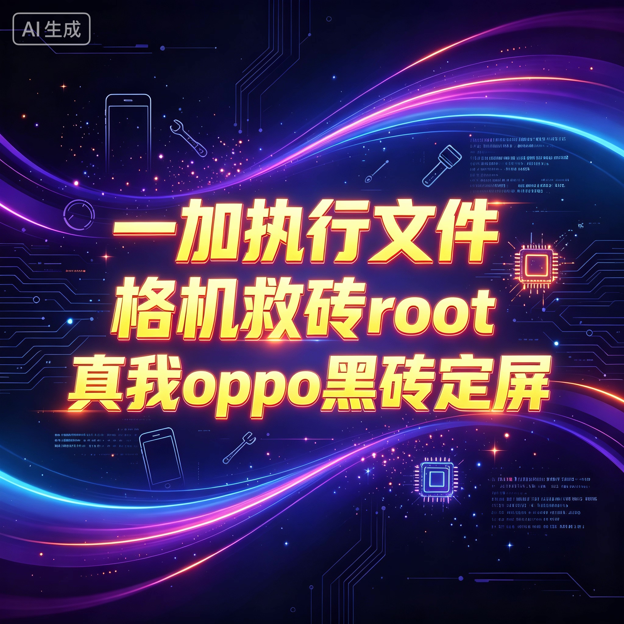 一加执行文件格机救砖root真我oppo黑砖定屏小米联想