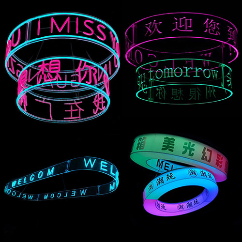网红圆环霓虹灯亚克力吊环发光牌
