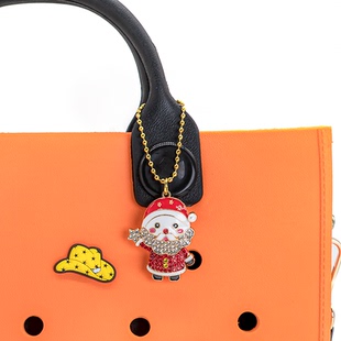 金属合金水钻珠链钥匙扣DIY自定义波仔链钥匙链子U盘包挂件小挂饰