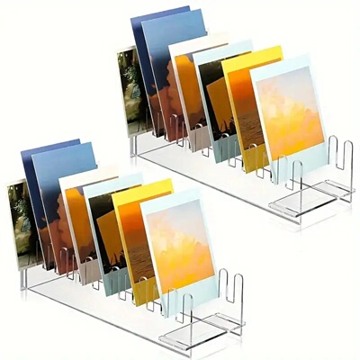 亚克力多层贺卡展示架式卡片展示架透明明信片支架ins风摆件托架