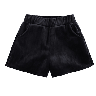 金丝绒短裤女春秋款外穿2023新款宽松阔腿a字休闲夏季黑色高腰