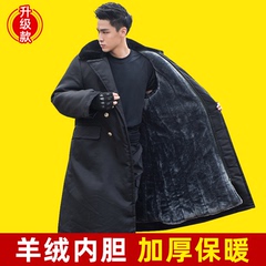 军大衣冬季加绒加厚东北零下冷库防寒服男女款老式棉大衣劳保棉袄