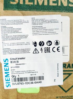 西门子 3VL5763-1DC36-0AA0  3VL5763-1AA36-0AA0+3VL9563-7D询价