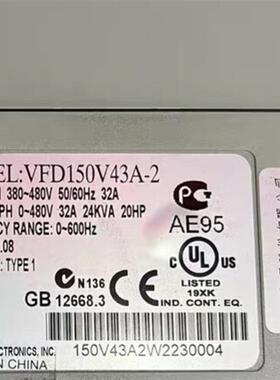 VFD150V43A-2  台达变频器 全新二手都有