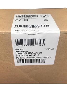 菲尼克斯电源模块MINI-PS-230AC/24DC/4/SO1 - 2866831 现货询价