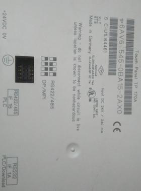 6AV6 545-0BA15-2AX0原装6AV6545-0BA15-2AX0TP170A