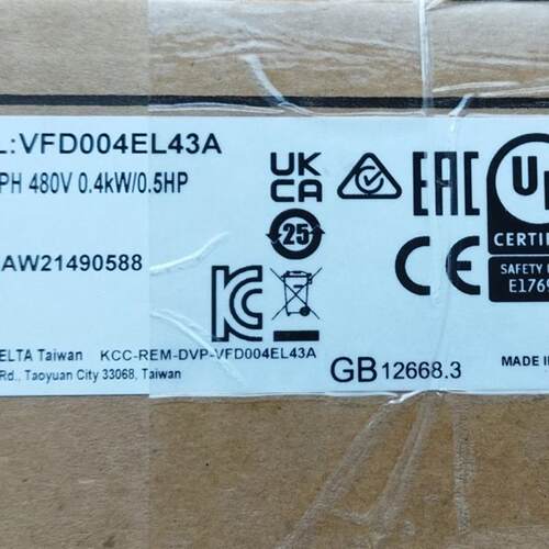 EL系列变频器VFD004EL43A全新原装正品