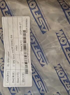 ASFLOW  1寸3PC焊接球阀 EL-3PBV16BW 全新原装 SUS304L BA材询价