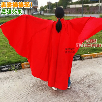 新款创意粉红渐变色翅膀道具舞蹈表演出学校运动会团体操开幕式