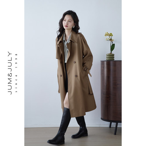 中长款风衣外套嘉茱莉韩系