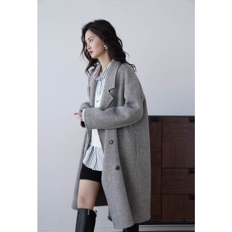高级感双面呢大衣嘉茱莉韩系