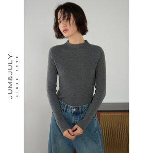 内搭上衣 女高级感打底毛衣修身 嘉茱莉2025秋冬新款 半高领针织衫