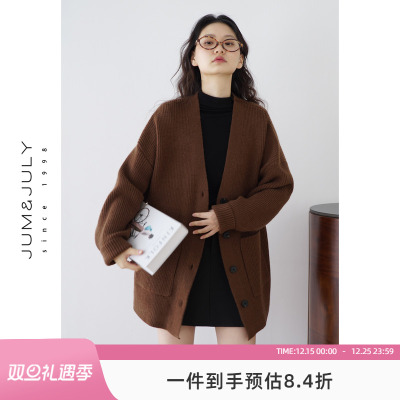 嘉茱莉设计感小众毛衣开衫