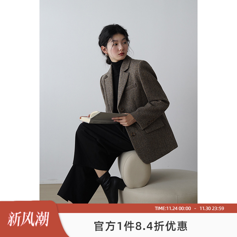 小个子毛呢外套嘉茱莉赫本风