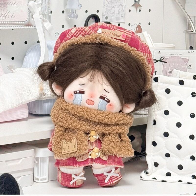 20cm公仔棉花换装娃娃衣服毛绒可爱玩偶无属性新年娃衣全套