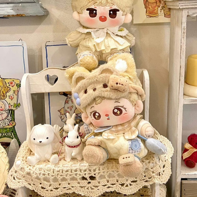 20cm棉花娃娃衣服可爱日常套装小熊饼干无属性玩偶替换装