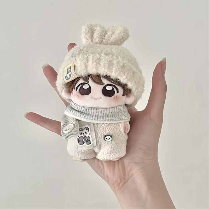 10cm娃衣鲜奶胡萝卜 奶白兔儿帽宝宝服 棉花娃娃衣服可爱娃衣套装