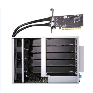 速桥PCI-E转8654转接卡1转5 PCIE4.0 X16显卡服务器GPU底板扩展坞