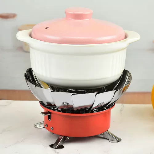 Наружная мини -квадрилатеральная печь газовой печи портативная складная карта Тип печи печь головка