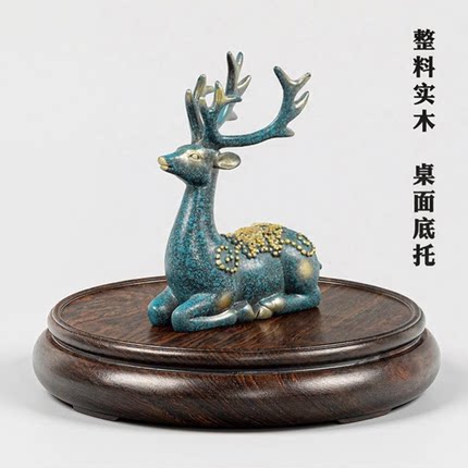 新中式黑檀木茶壶花瓶摆件家居装饰品客厅桌面工艺品实木笔筒托架