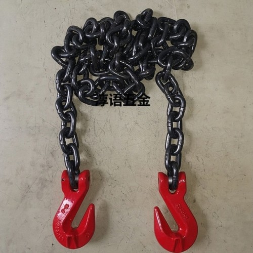 双钩起重锰钢链条石材捆绑铁链吊具拉紧器双抓钩吊链货物吊装索具