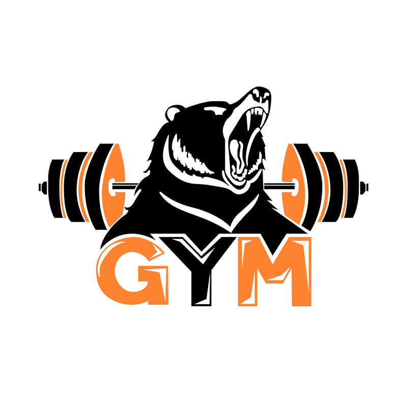 健身房布置体育运动馆激励励志标语背景墙贴纸创意熊吼墙面装饰画