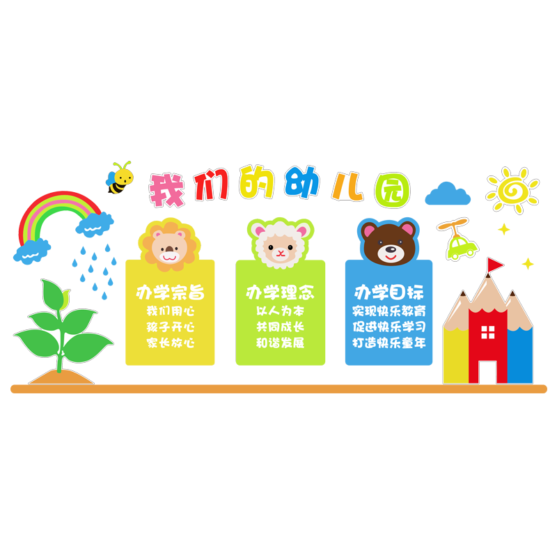 走廊楼道可爱卡通主题幼儿园环创