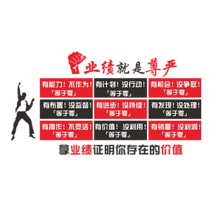 业绩就是尊严墙贴公司销售部文化墙企业会议室销售办公室墙面装饰
