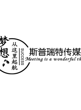 公司名称logo设计制作前台背景墙