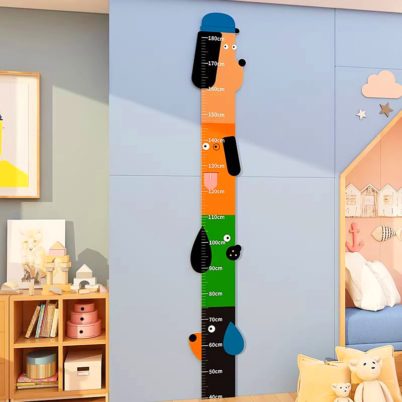 卡通狗测量身高贴装饰卧室贴纸