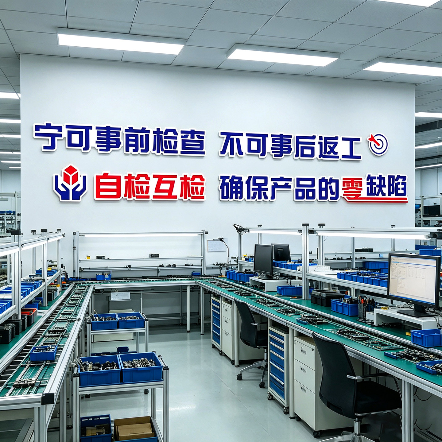 工厂生产车间质量标语墙贴办公室图片