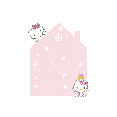 儿童房墙面装饰宝宝涂鸦写字hellokitty卡通磁性画板卧室布置背景