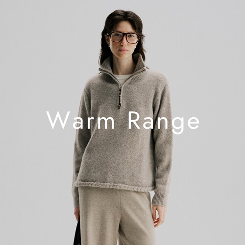 Warm Range 羊毛混纺高领半拉链套头毛衣