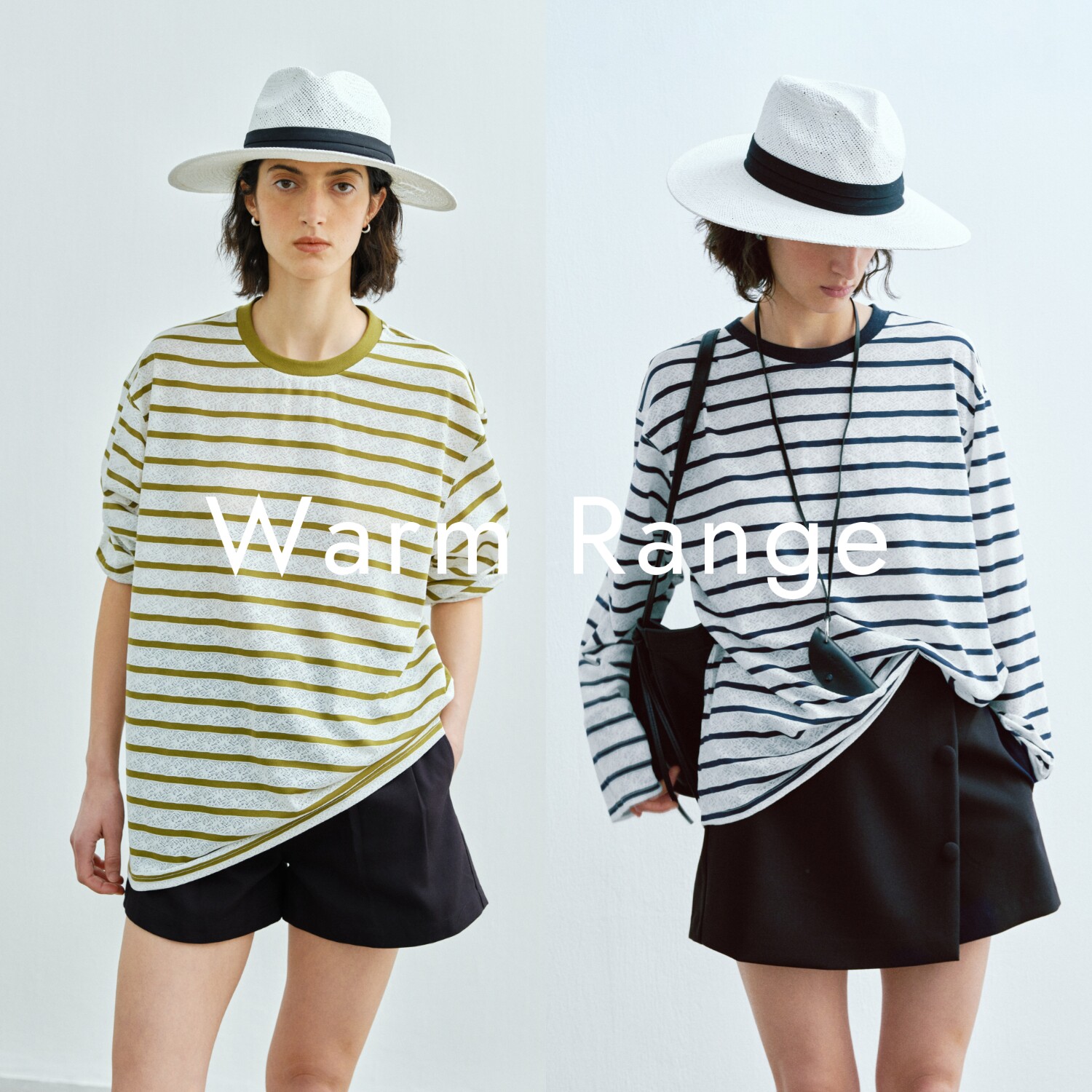 Warm Range 夏镂空蕾丝拼接条纹罩衫T恤女复古撞色落肩袖罗纹长袖 - 实物图