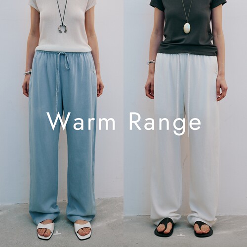 Warm Range 天丝亚麻凉感抽绳锥形散步裤