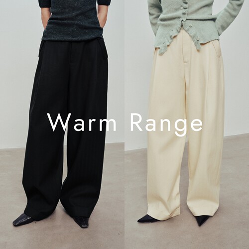 Warm Range 天丝棉通勤翻边休闲长裤