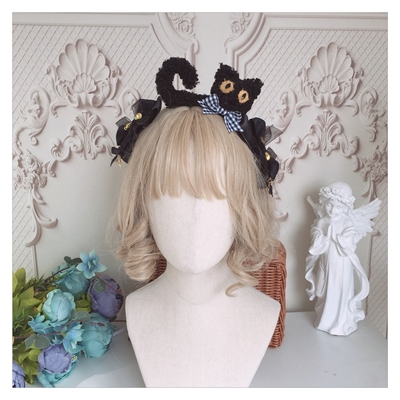 taobao agent Lolita element Little black cat hair clip soft girl cute Lolita style
