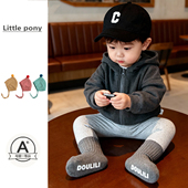 男女宝宝连帽开衫 卫衣韩版 简约时尚 儿童外套春装 休闲上衣纯色裤 子