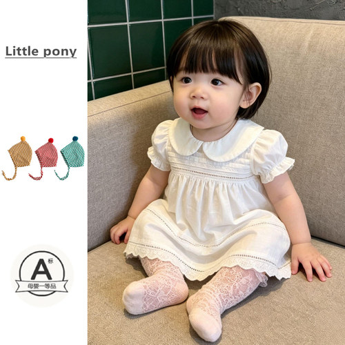 女童夏季新款连衣裙女宝宝可爱泡泡袖公主裙小女孩韩版洋气仙女裙